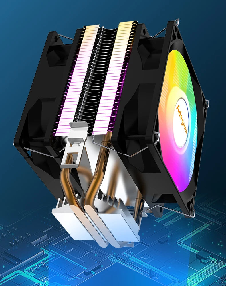 Refroidisseur d'air CPU X79 X99 3 broches PWM 4 broches ventilateur de refroidissement de processeur silencieux pour Intel LGA 1151 1155 1200 1700 2011 AMD AM3 AM4 radiateur PC