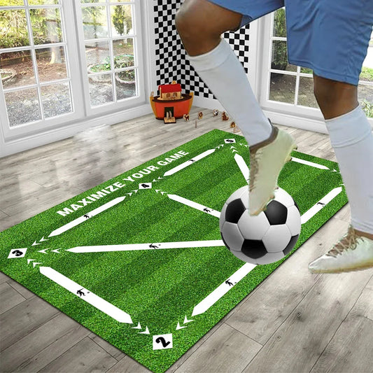 Tapis d’Entraînement Football Antidérapant Pliable — Enfants & Adultes