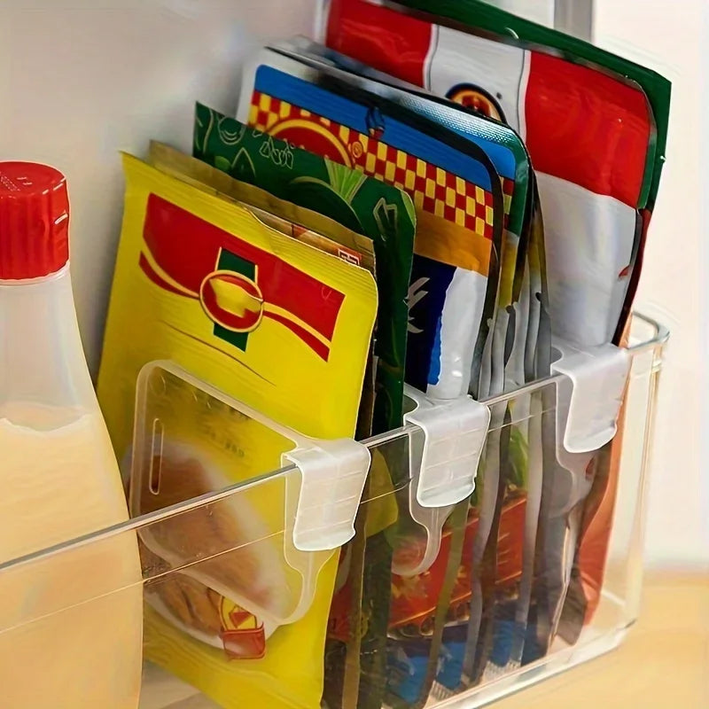Clear and Sturdy Refrigerator Organizer, 5 10 15 20 Pieces, Adjustable Dividers, Fridge Storage, Kitchen Cabinets, Space-Saving Compartments