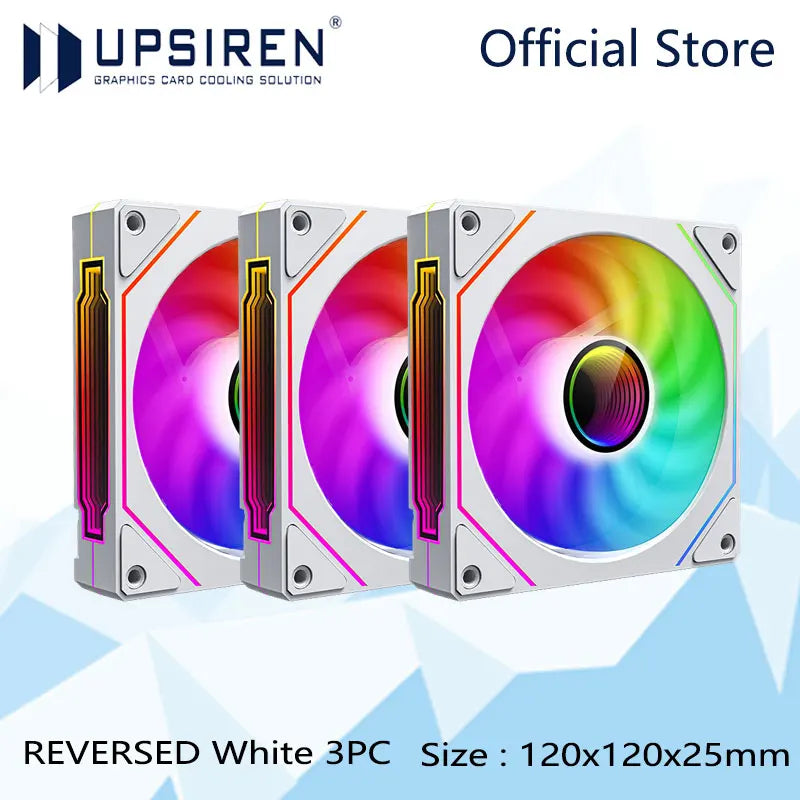UPSIREN UF-1 PRISM 4 PRO ventilateur de châssis d'ordinateur 12 cm ARGB 4 broches PWM ventilateur de refroidissement silencieux 12 V grand Volume d'air 45CFM/600-1500 tr/min