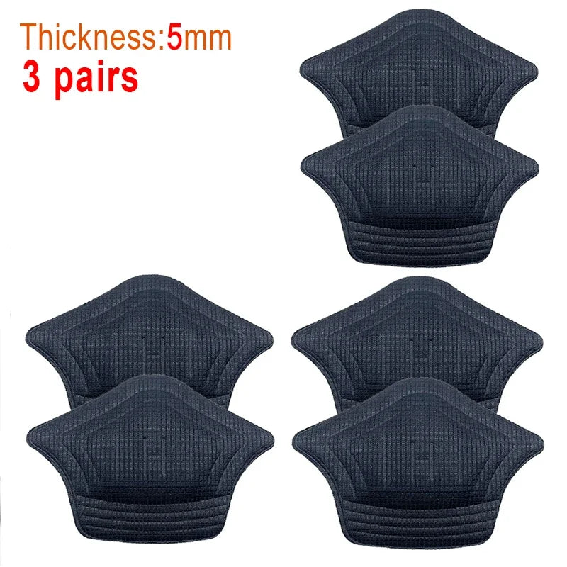 Plantillas Parche Almohadillas de talón para Zapatillas, Adhesivo Trasero, Ajustable, Antidesgaste, Almohadilla para Pies, Inserción de Plantilla, 3 Pares/6 Piezas