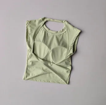 T-Shirt Sport Dos Nu Femme — Yoga Amincissant Séchage Rapide Moulant