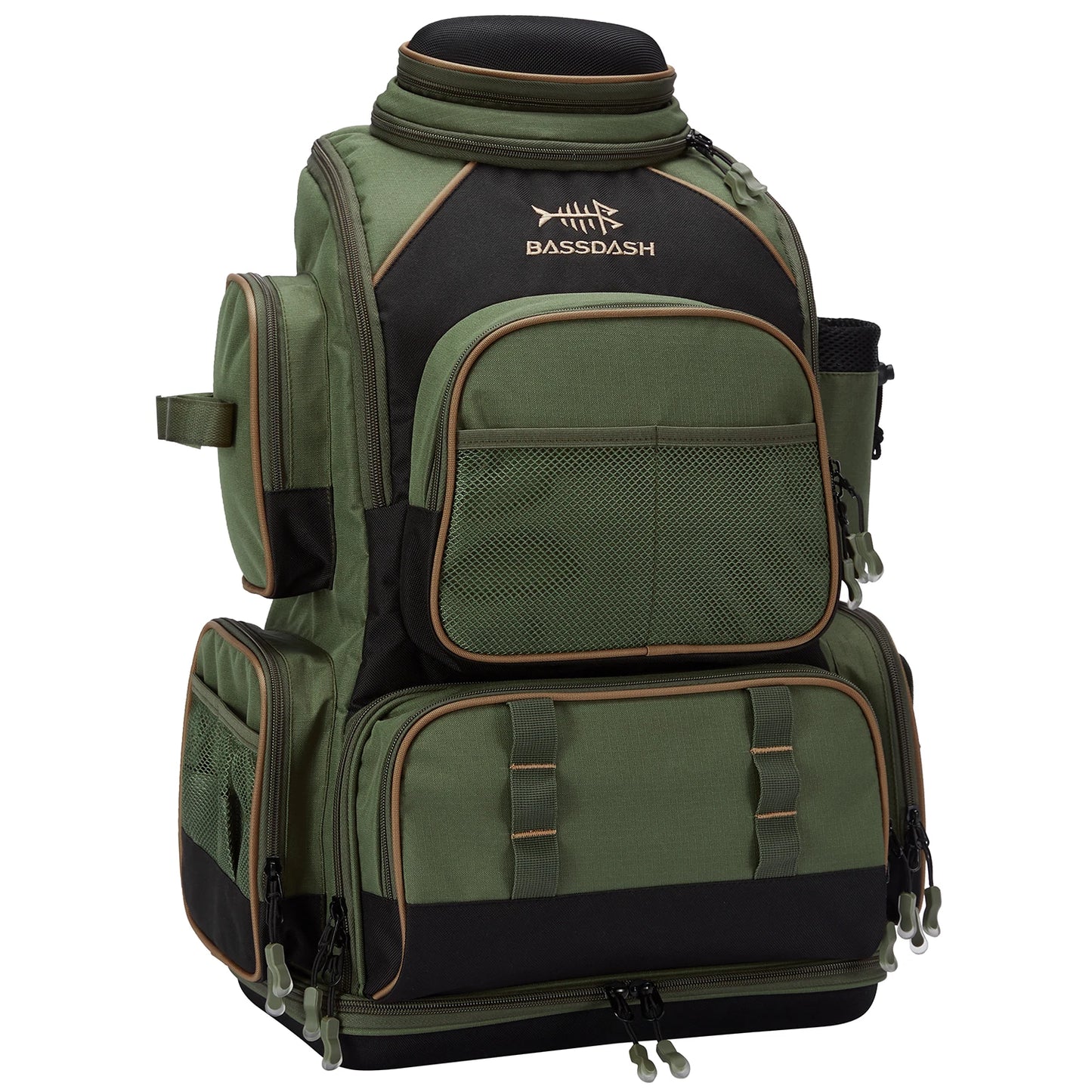 Bassdash Multifonctionnel De Pêche Sac À Dos Léger Tactique Doux S'attaquer Boîte avec Housse De Protection Pluie