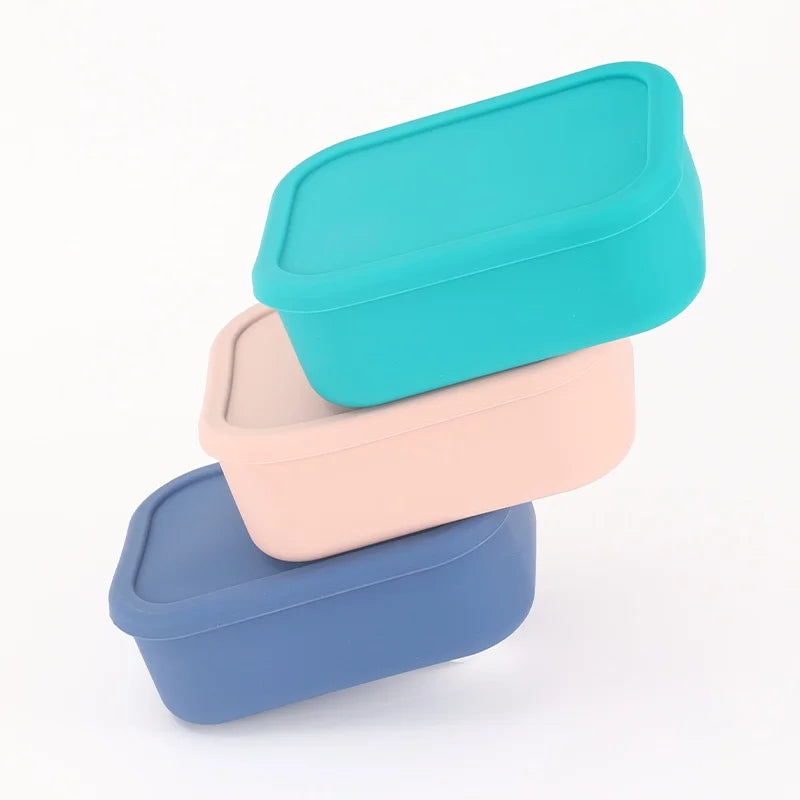 Conteneur à déjeuner en silicone boîte bento — anti-fuite, sans BPA, lavable au lave-vaisselle