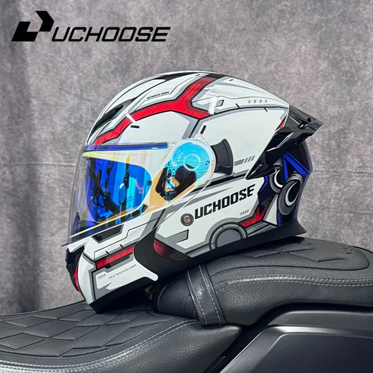 Casque moto quatre saisons Motocross modulaire rabattable — hommes, femmes, tout-terrain