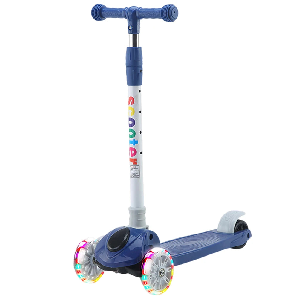 Push Scooter with Light-Up and Adjustable Wheels for Children Ages 3 to 10, Casual Accessory