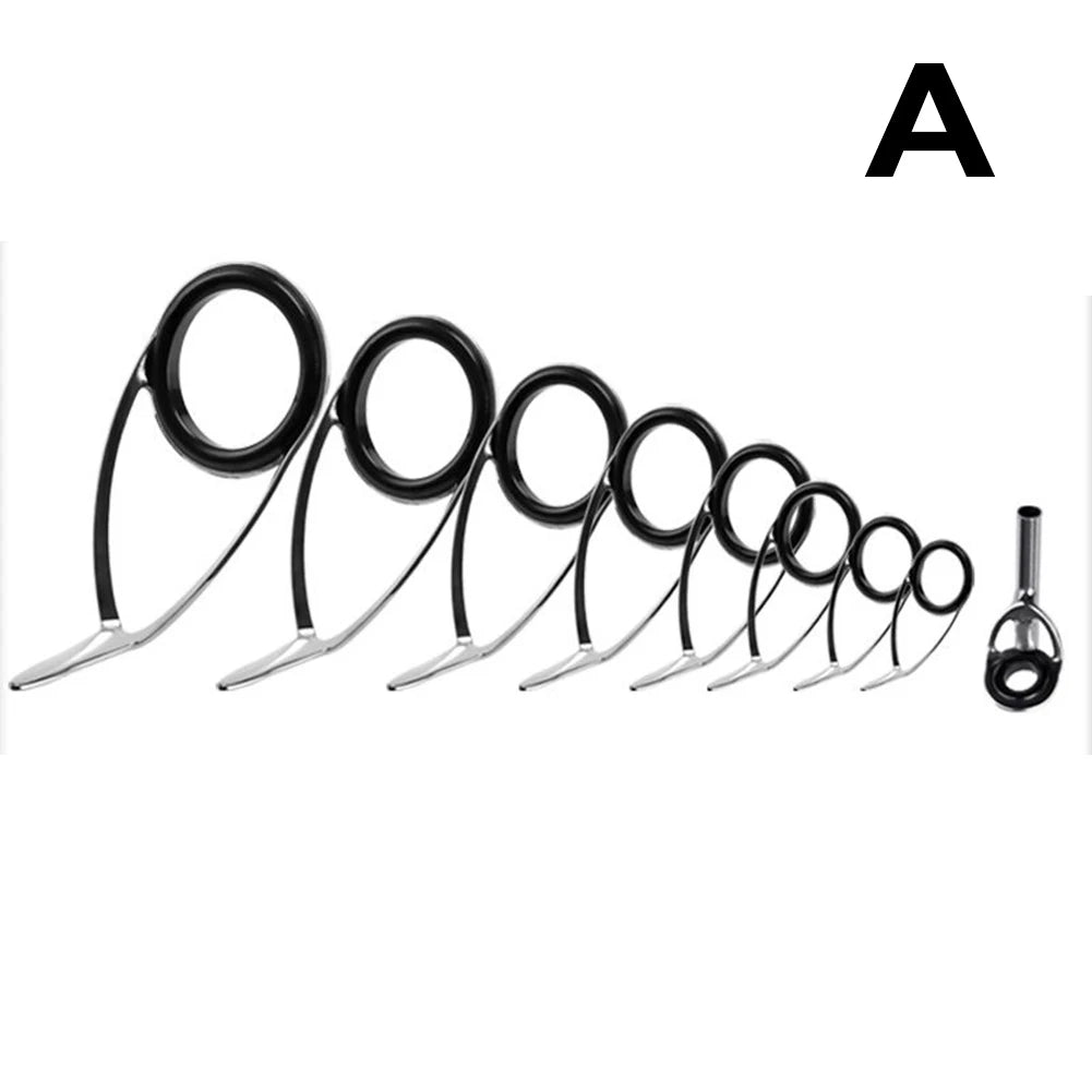Kit de 9 anneaux de guidage de canne à pêche en acier inoxydable pour réparation et remplacement – Outils de pêche