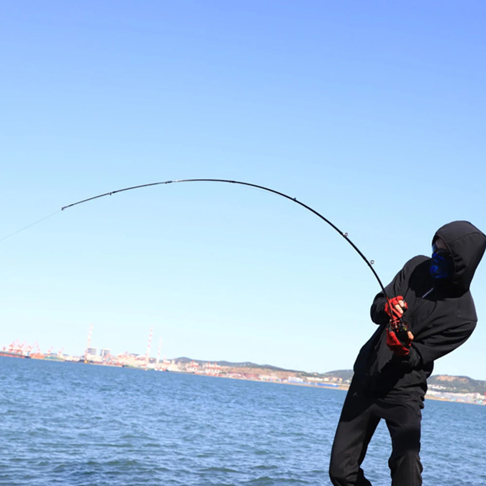 1.65m 1.8m 2.1m 2.4m haute teneur en carbone moulé moyen lourd M MH DOUBLE pointe basse coup mer eau douce tige de pêche