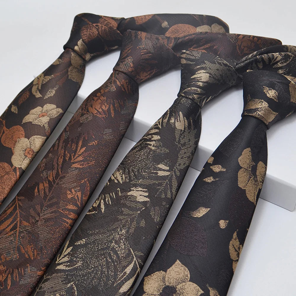 High Quality Men's Jacquard Floral Dot 8cm Tie Accessories Daily Wear Shirt Suit Tie Wedding Party Gifts Tie