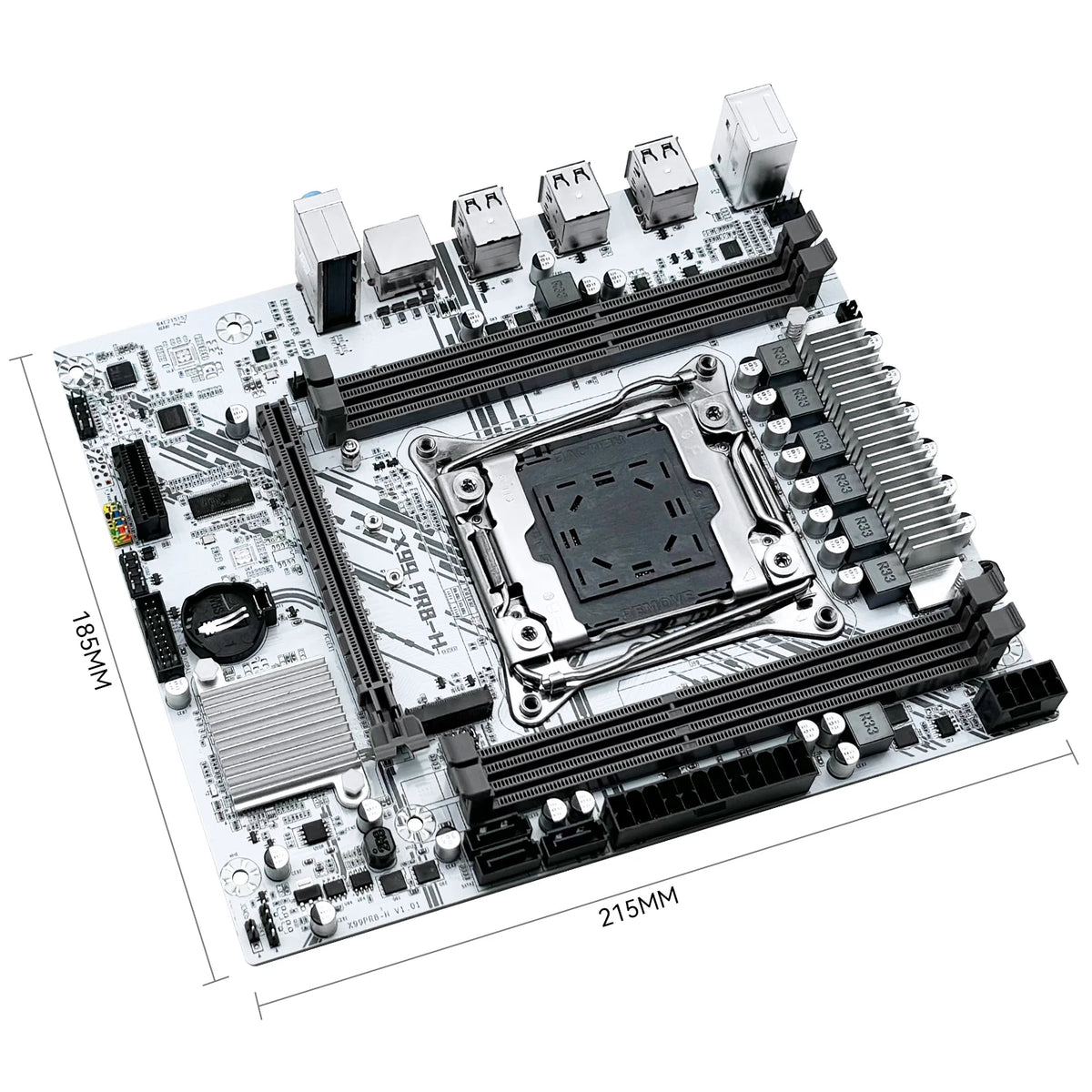 MACHINIST X99 carte mère Intel Xeon E5 2673 V3 CPU LGA2011-3 DDR3 16GB RAM NVME/SATA M.2 blanc PR8-H
