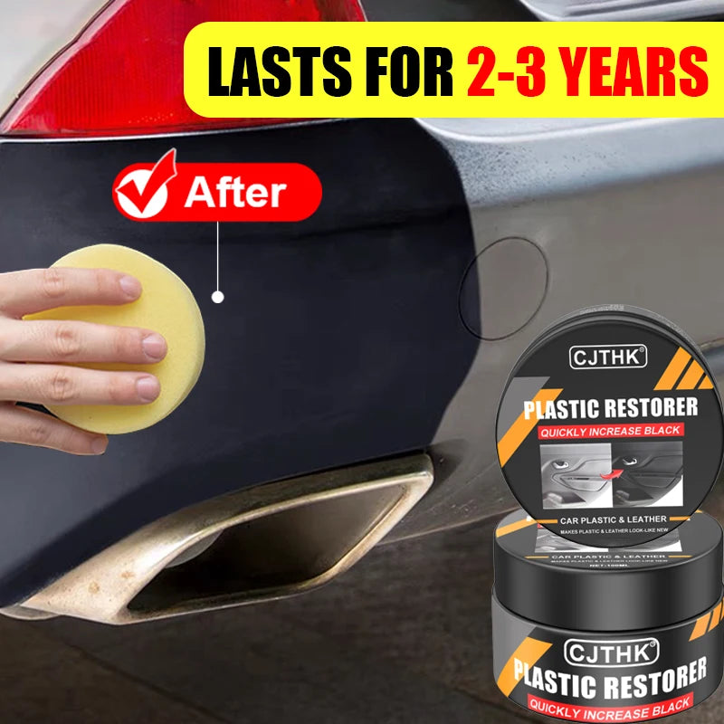 Car Plastic Restorer Back to Gloss Black Auto Interior Leather and Panel Renewal Wax Coating Agent Auto Polish and Repair Coating
