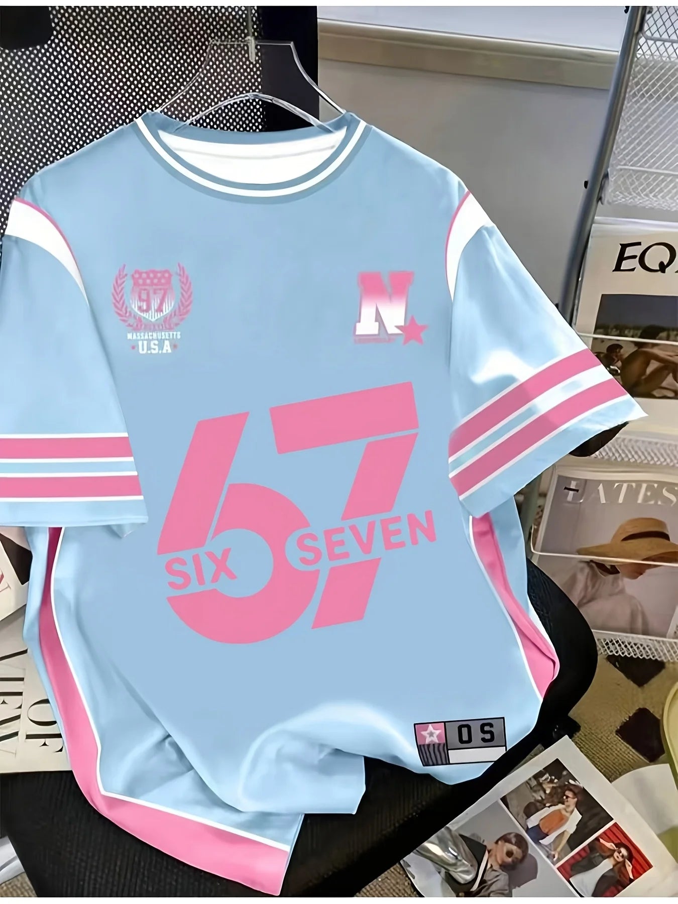 T-shirt femme imprimé américain été 2026 — décontracté, plage, manches courtes