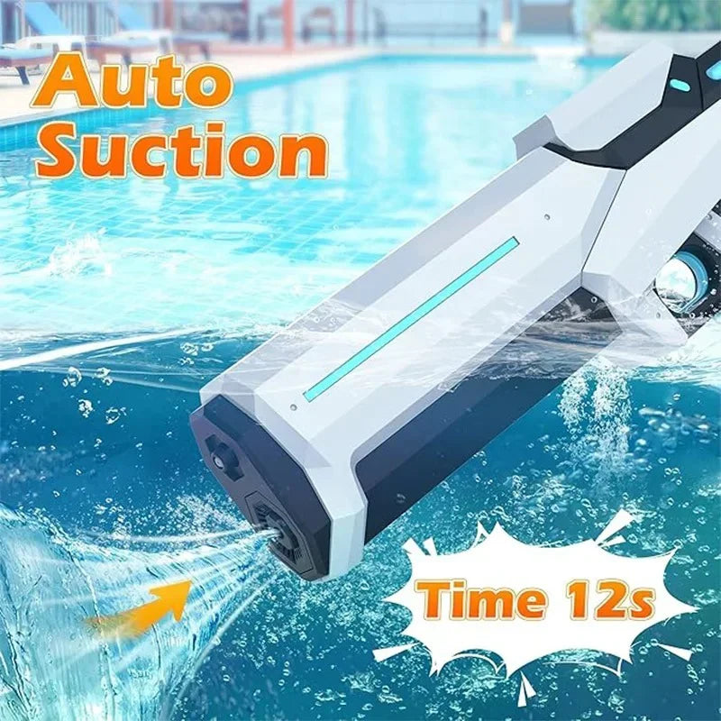 Pistolets à eau électriques pour adultes, puissant gicleur, aspiration automatique d'eau, jouet de plage en plein air d'été pour garçons, cadeau pour enfants