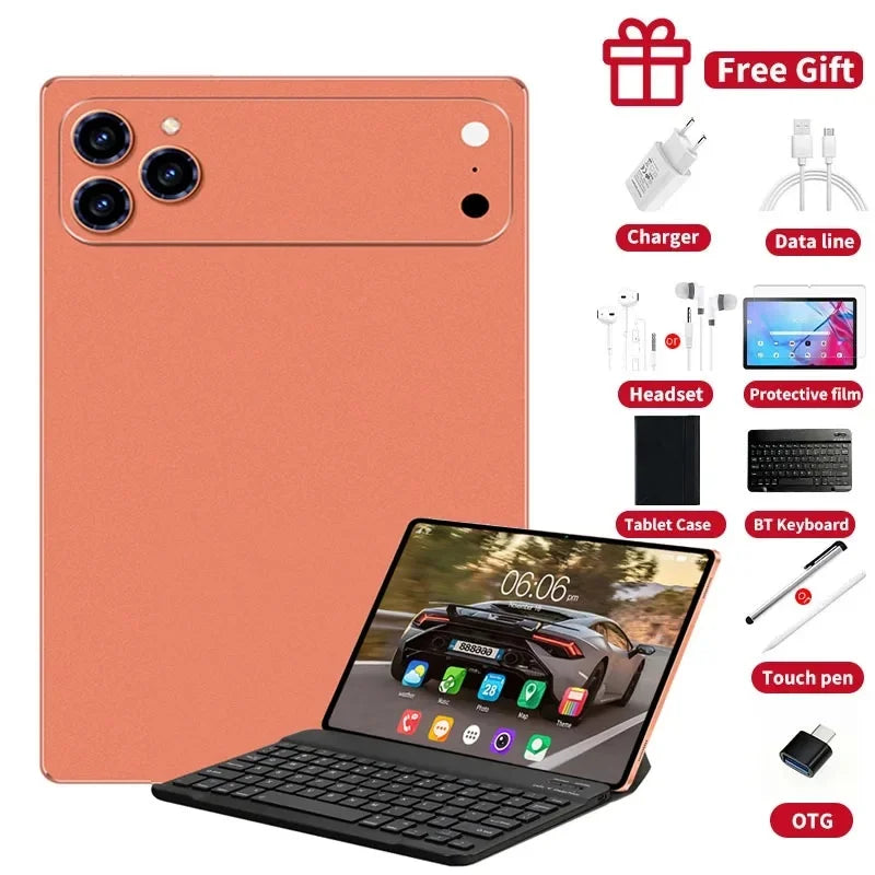 Tablet Android Pad 17 Pro Max 16 22GB 2TB ROM 10,1 pulgadas Snapdragon8gen3 10 núcleos PC tablet reconocimiento facial 20000mAh 5G Doble SIM
