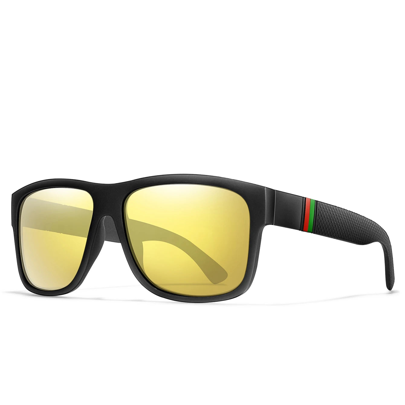 Lunettes de soleil polarisées carrées pour hommes, marque classique, pour la pêche, la conduite en plein air, le cyclisme, la course, Vintage, grand cadre, UV400