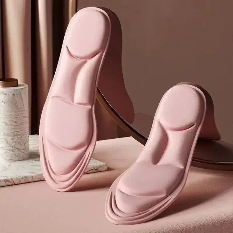 Plantillas deportivas 5D de espuma viscoelástica para masaje, almohadilla transpirable para zapatos de hombres y mujeres, soporte de arco ortopédico, cuidado ortopédico