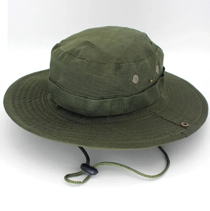 Sombrero para el sol para hombres y mujeres, gorra de camuflaje, para deportes al aire libre, tipo cubo, pesca, senderismo, caza, 60CM