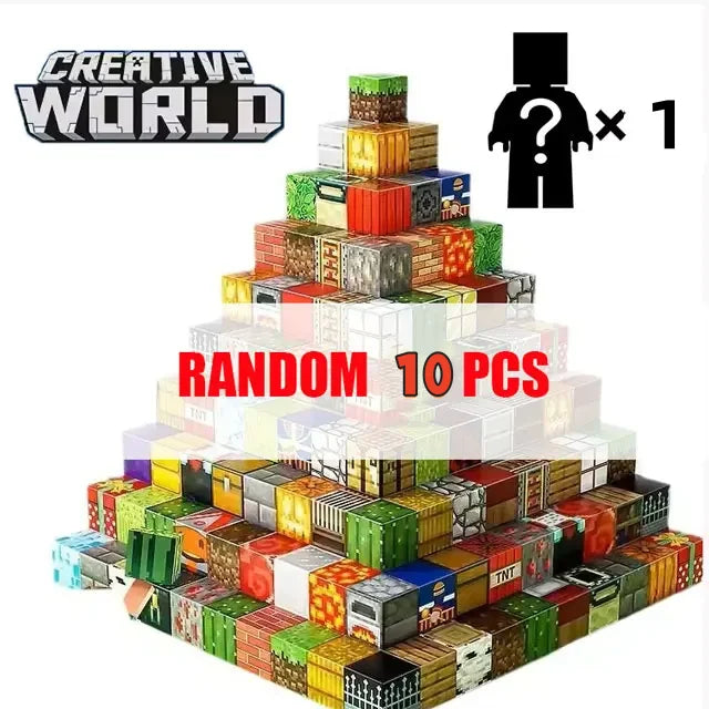 500 Pièces Blocs de Construction Magnétiques Mini Monde — DIY, Puzzle, Jouets Enfants