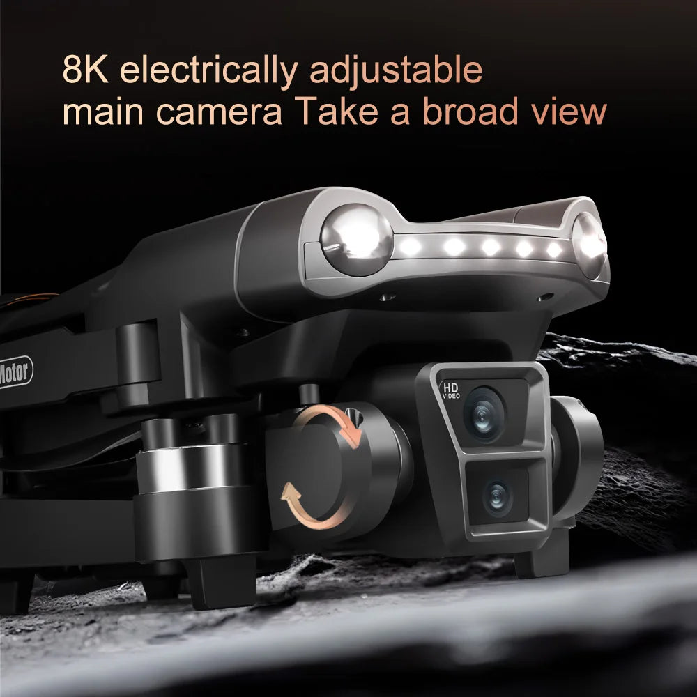 Drone GPS Lenovo V198Max 4K Profesional 8K HD Doble Cámara Motor Sin Escobillas 5G WIFI FPV RC Cuadricóptero Helicóptero con Pantalla Juguete