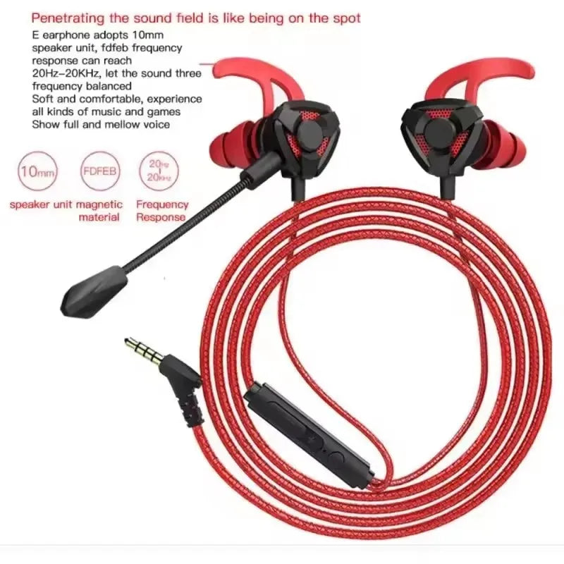 Casque gamer filaire avec micro — écouteurs jeu, téléphone, tablette, ordinateur portable, universel (v2)