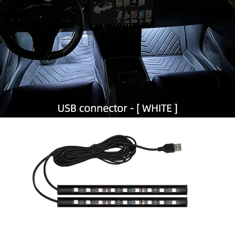 Car Interior LED Strip Light, 5V USB Backlight Kit, Decorative Car Ambient Neon Lamp, Vehicle Accessories, New