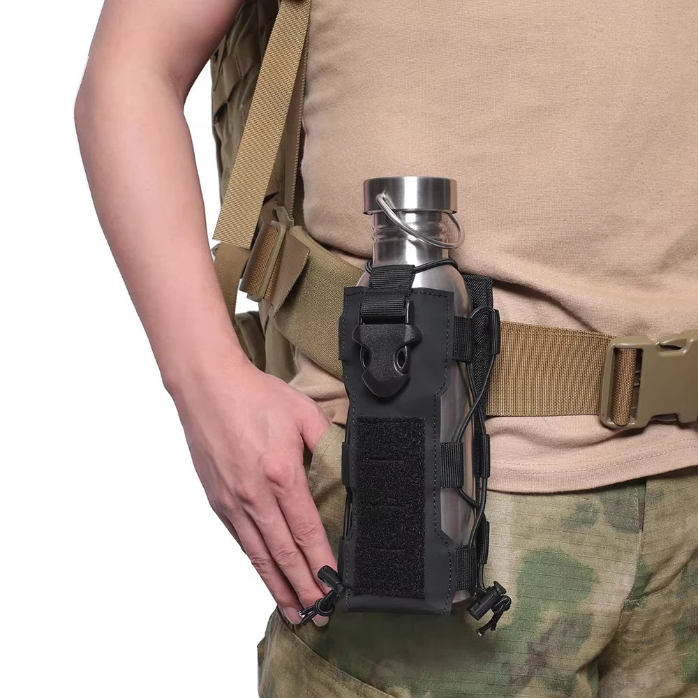 DIZETION Sports de plein air Molle bouteille d'eau pochette Radio cantine couverture étui taille Pack chasse randonnée voyage bouilloire support sacs