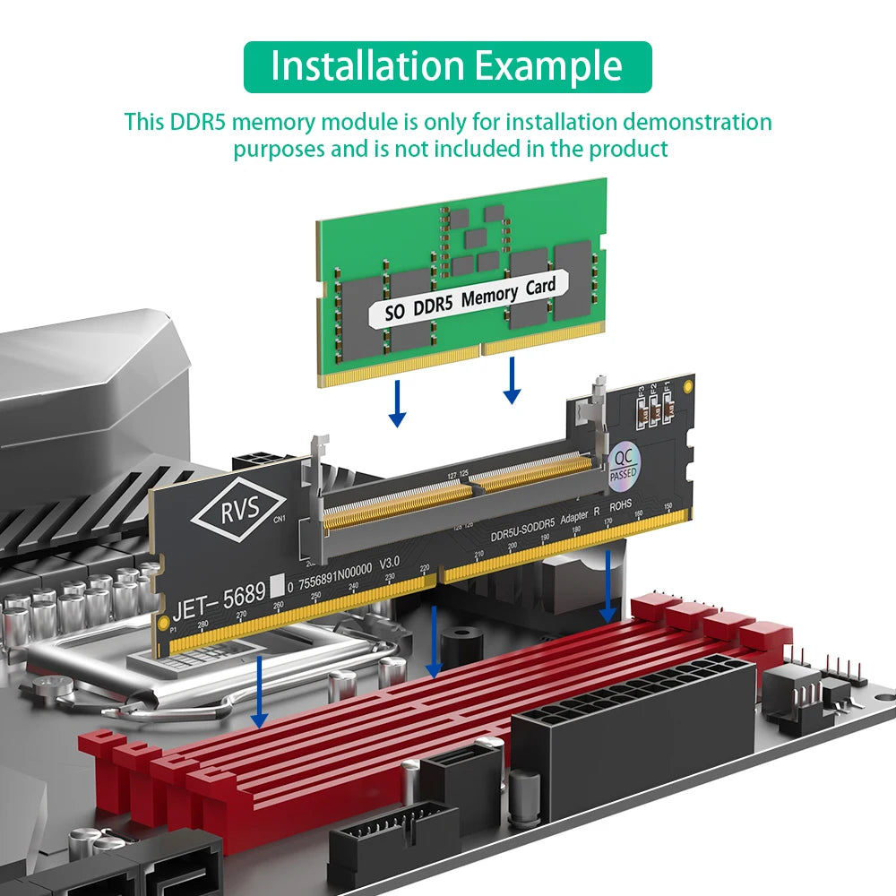 Adaptateur Mémoire SO-DIMM Laptop vers DIMM Desktop — Convertisseur RAM DDR4 PC Bureau
