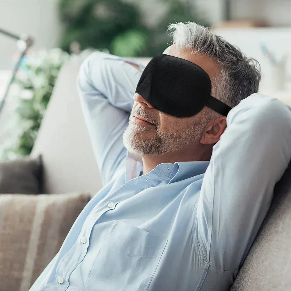 Couvre-yeux léger et confortable, masque de couchage profilé en 3D doux, ombre respirante pour hommes et femmes, aide au repos en voyage nocturne
