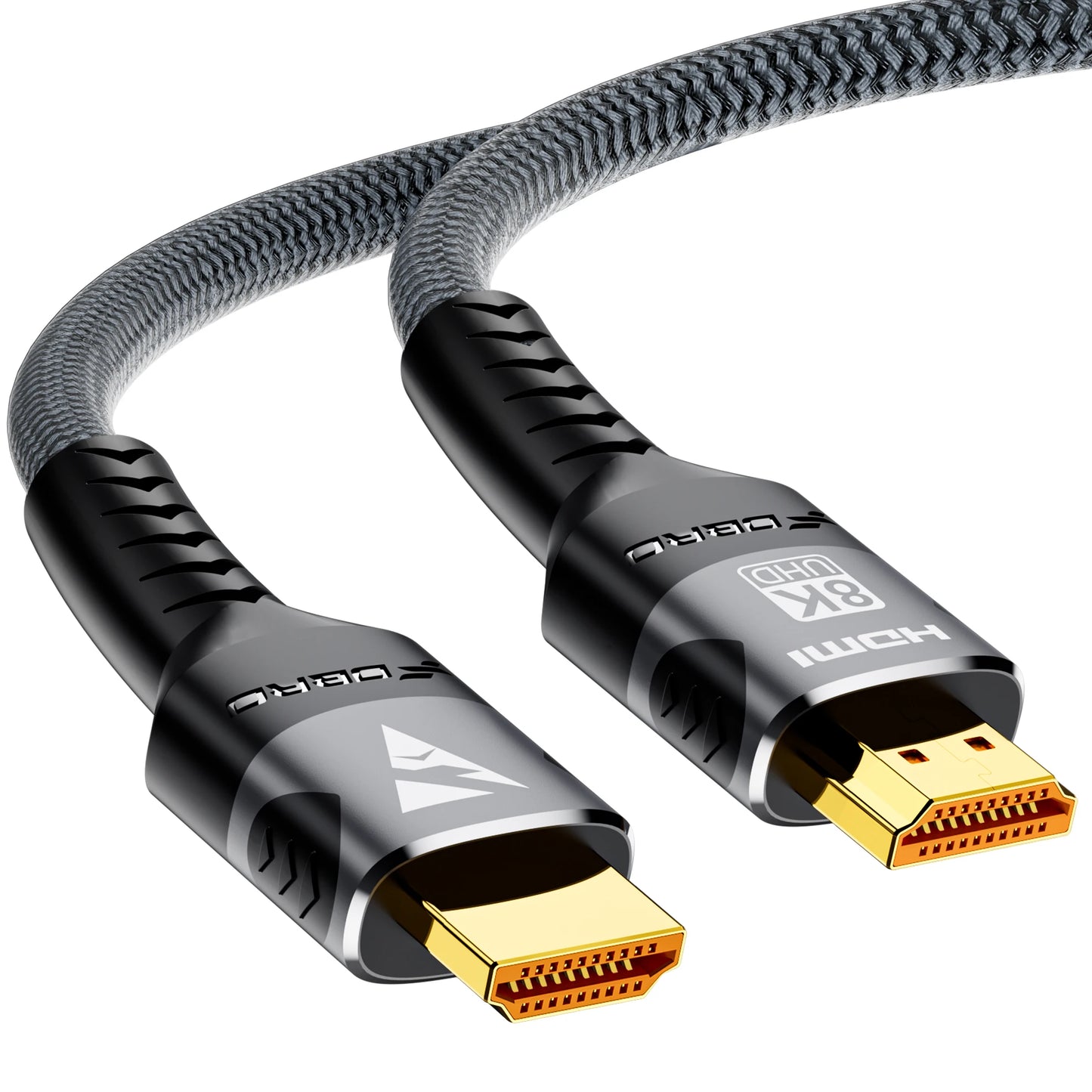 8K HDMI 2.1 Cable 48Gbps High-Speed Braided HDMI Cord - 4K@120Hz 8K@60Hz, DTS:X, HDCP 2.2 & 2.3, HDR 10 Compatible for Laptop/PS5