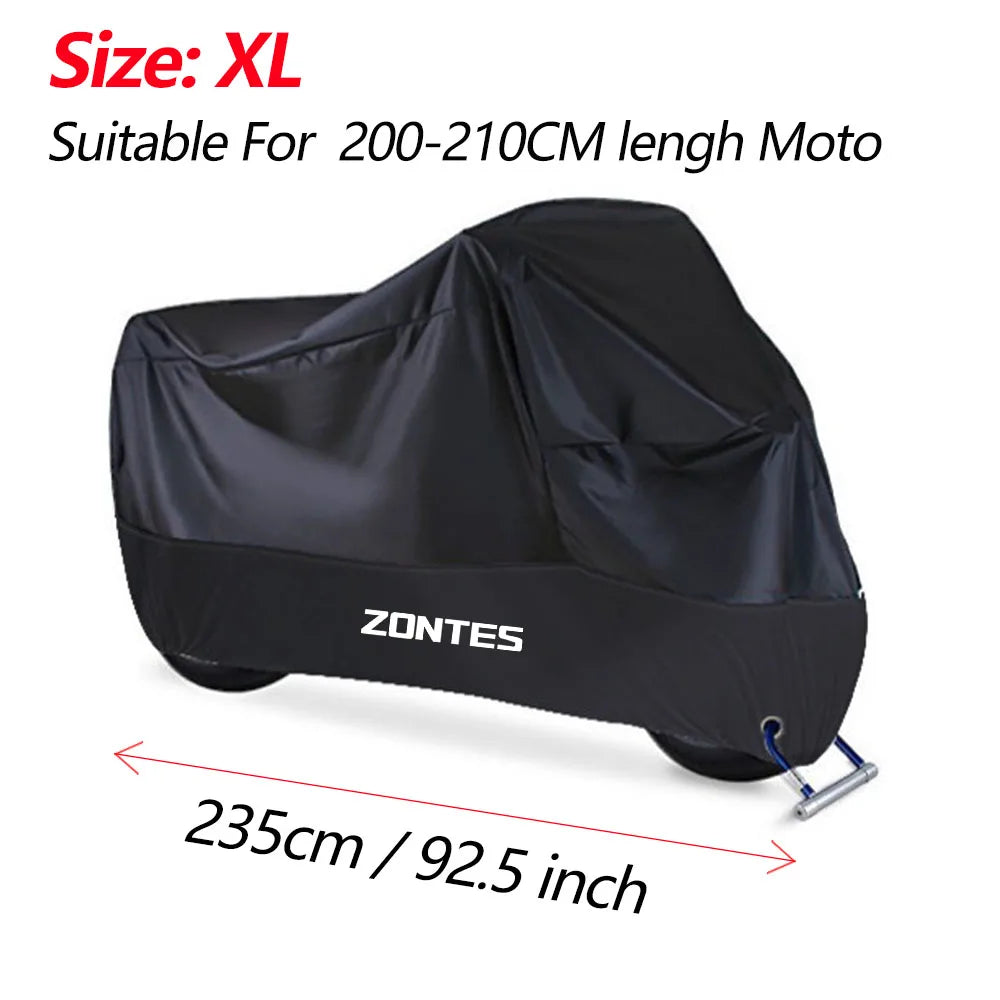 Housse de protection imperméable scooter — protection UV, pluie et poussière, compatible 150 / 250 / 350 cc, modèles D VX S T M R (v2)