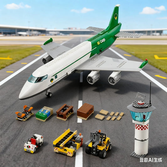 Blocs de Construction Avion de Passagers Enfants — Cabine Ouvrable Fête Anniversaire