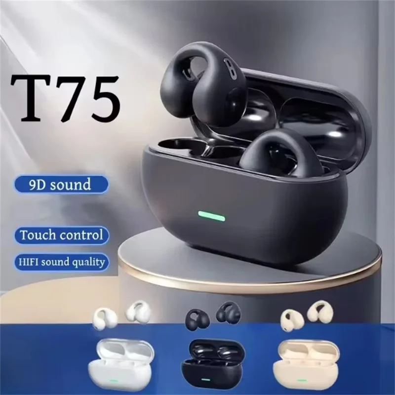 Auriculares inalámbricos Bluetooth T75 TWS, control táctil, auriculares deportivos, auriculares de música, iPhone, teléfonos Xiaomi, originales