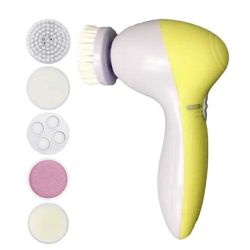 Nettoyeur Facial Électrique 5 en 1 — Brosse Nettoyage Visage Spa & Masseur