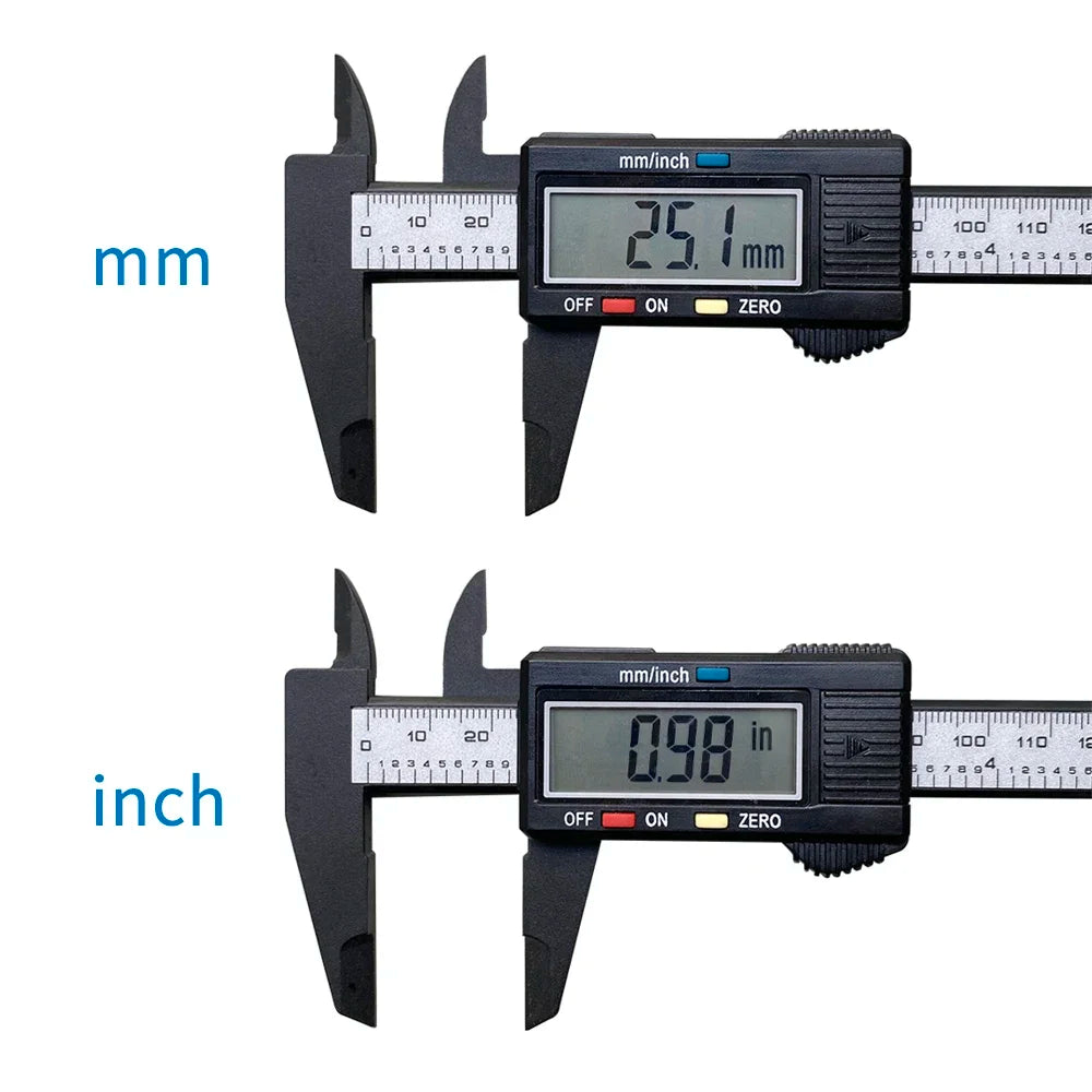 Pied à coulisse numérique électronique, cadran en fibre de carbone, jauge à vernier, outil de mesure de micromcirculation, règle numérique, 150mm, 100mm