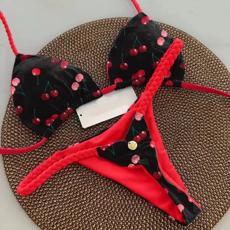 Nouveau Bikini femmes maillot de bain plage vacances maillots de bain imprimé léopard Sexy Bikini ensemble maillots de bain maillot de bain string maillot de bain Biquinis