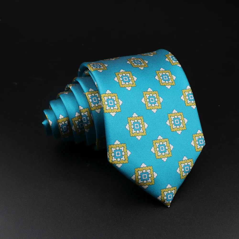 51 Estilos hombres corbatas de seda Jacquard a rayas a cuadros corbata floral accesorios uso diario camisa traje corbata regalo de fiesta de boda