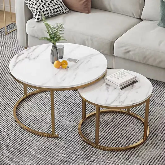 Modern Coffee Tables Luxury Living Room Nordic Minimalist White Coffee Tables Round Glam Low Living Room Table Home Furniture