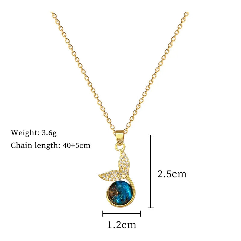 ZAKOL Spaceman astronauta estrella collares para mujeres niñas color oro planeta luna colgante cadena de clavícula gargantilla joyas regalos