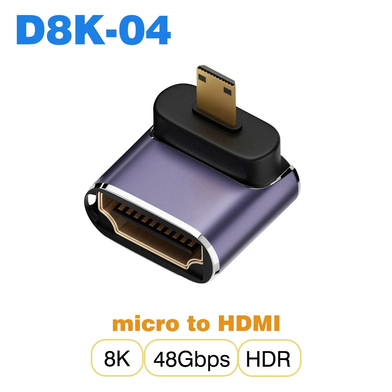 Mini/Micro HDMI to HDMI 2.1 48Gbps 8K60HZ 4K120HZ Converter for Projector HDTV PS4 PS5 Laptop