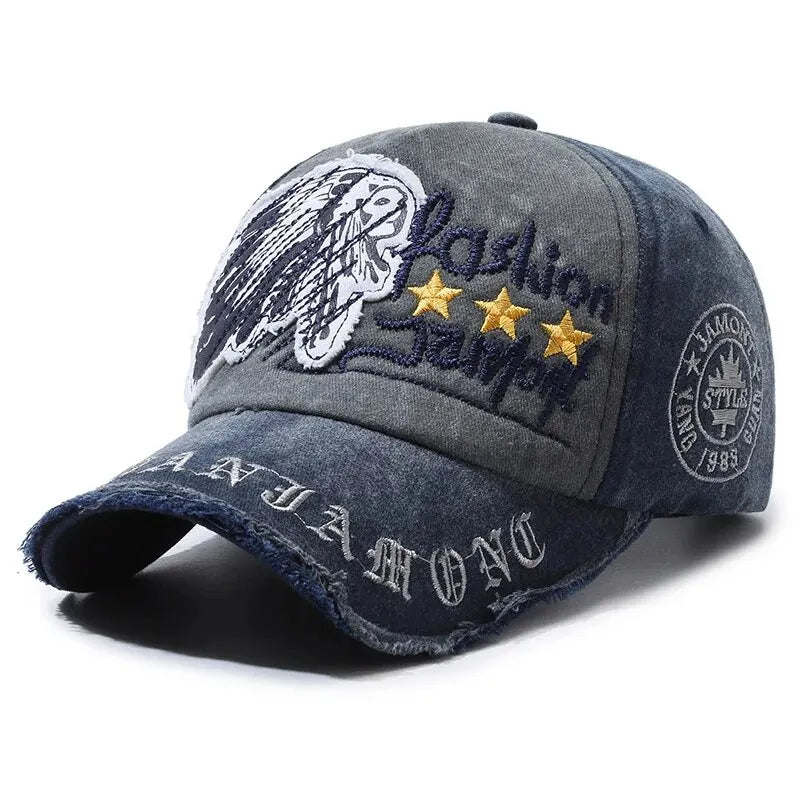 Quatre saisons nouvelle casquette de Baseball rétro en détresse décontracté Sports de plein air chapeau printemps et automne chapeau de soleil lettre broderie casquette hommes