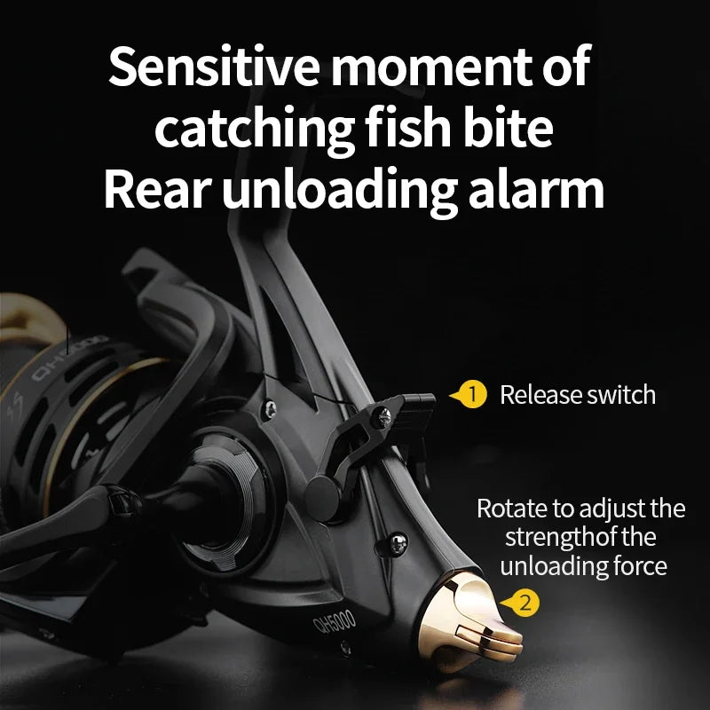LINNHUE moulinet de pêche à la carpe moulinet QH3000-9000 fort Double traînée 20kg Carretilha Pesca moulinet de mer pêche bobine de rechange gratuite