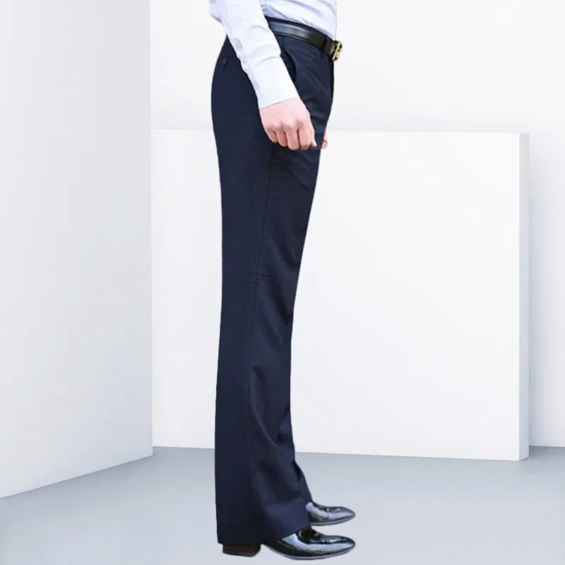 Men's casual mid-rise micro-flare pants, business bootcut, bell-bottom, astronomical FJJ, 4 seasons, new, 2024