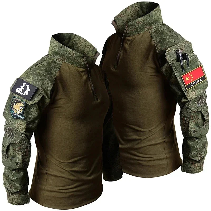Tenues de sport tactiques d'extérieur, uniformes d'entraînement, ensembles de chasse camouflage, chemises et pantalons de randonnée pour hommes