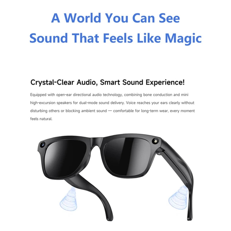 Gafas de sol inteligentes Lenovo AI ChatGpt Bluetooth Táctiles Deportivas con cámara de 800mp Llamada Bluetooth Reproductor de música para iPhone NUEVO
