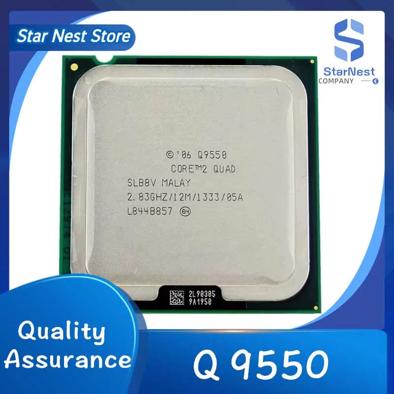 Processeur d'unité centrale Q9550 2.83GHz LGA 775, 2 façades