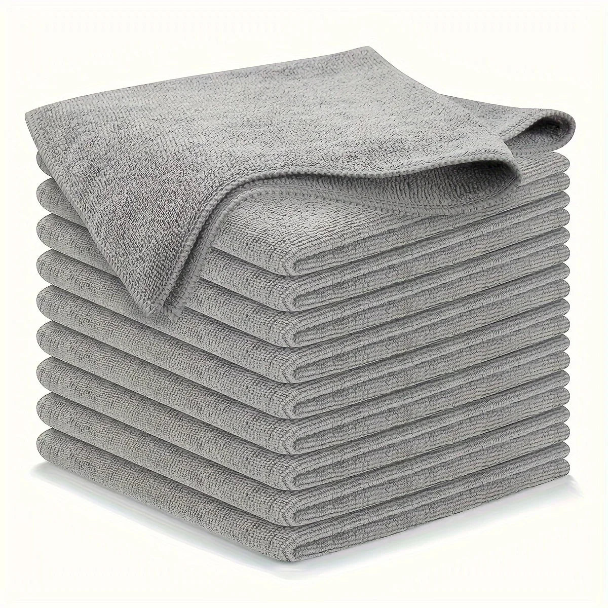Juego de rejillas absorbentes, suaves y antimanchas, de microfibra, toallas de cocina, gris claro, 5 piezas, 10 piezas, 20 piezas