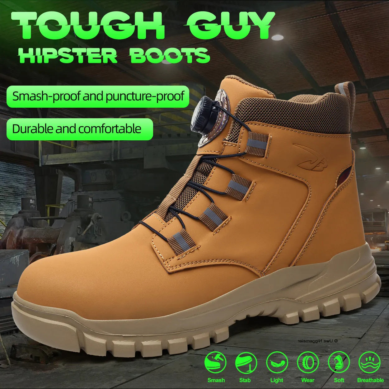 Bottes de Sécurité Imperméables Acier Homme — Anti-Écrasement & Motard