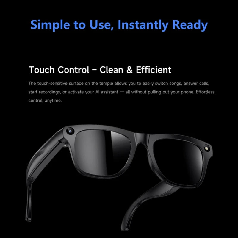 Gafas de sol inteligentes Lenovo AI ChatGpt Bluetooth Táctiles Deportivas con cámara de 800mp Llamada Bluetooth Reproductor de música para iPhone NUEVO