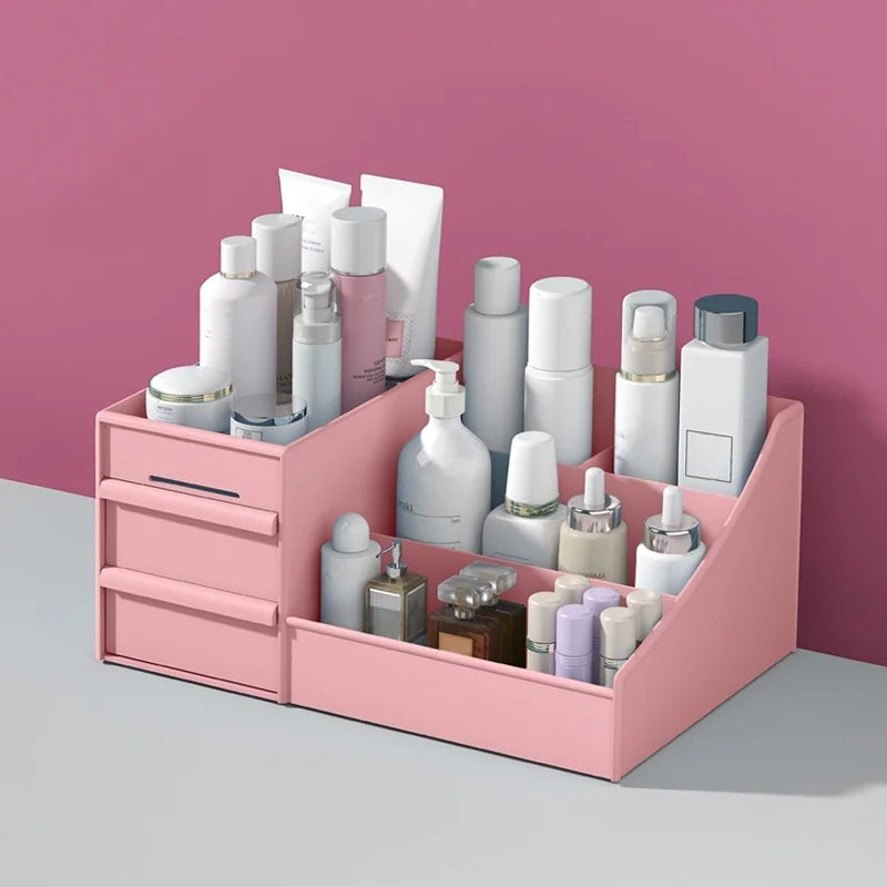 Boîte de rangement de cosmétiques de style tiroir de bureau, coiffeuse, étagère, boîte de rangement de fichiers