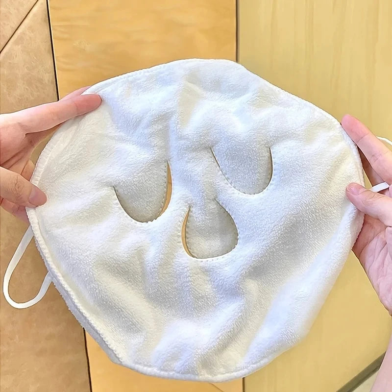 Reusable facial towel masks, hot and cold compress, hot and cold moisturizing skin care steamer, soft and gentle